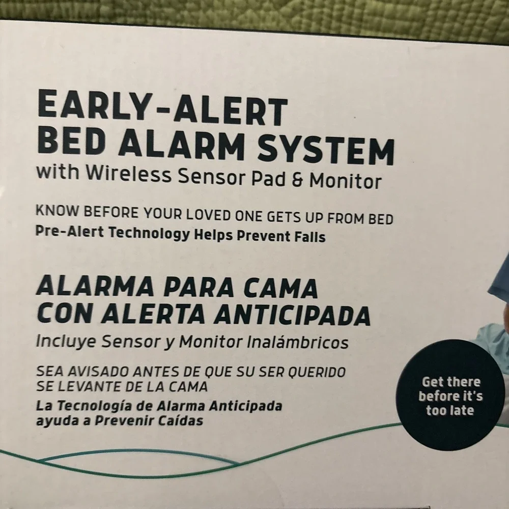 Lunderg Early-Alert Bed Alarm System Wireless Sensor Pad/Monitor Vibration